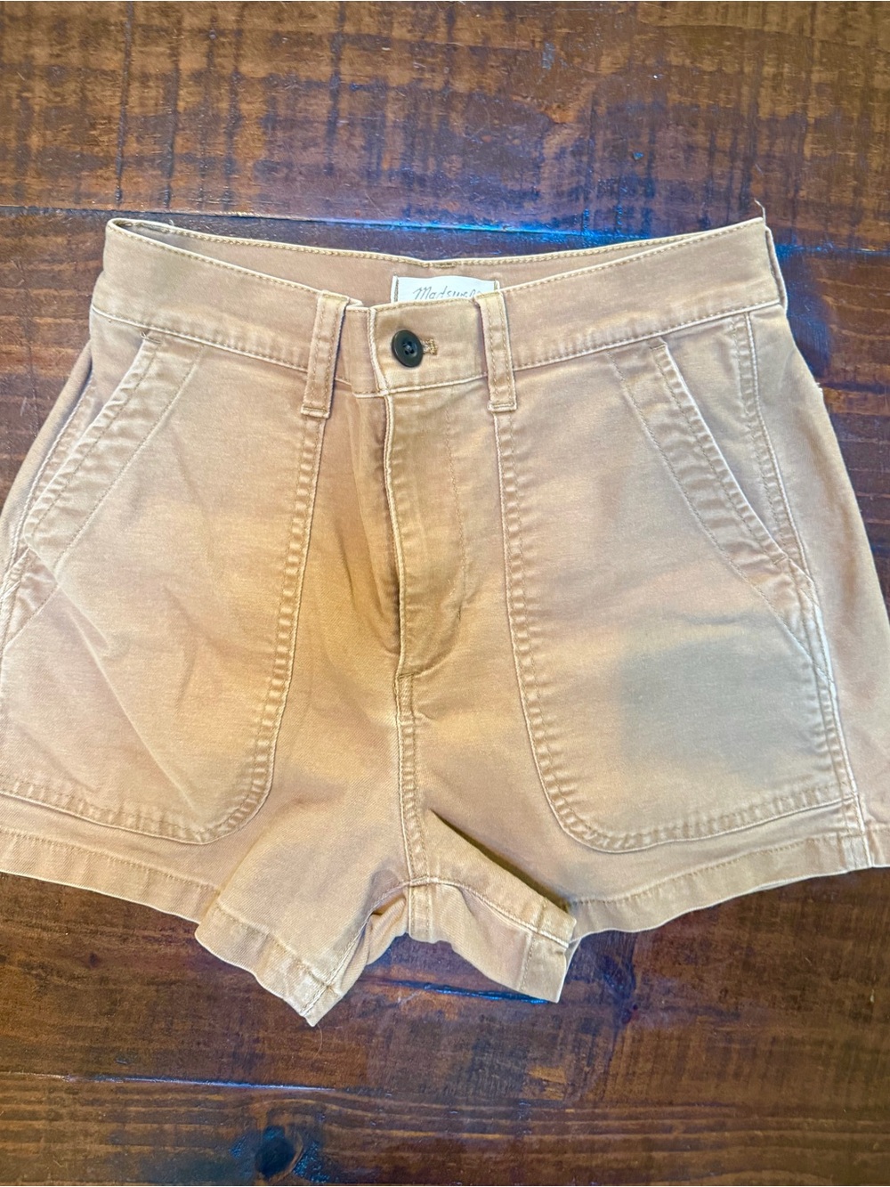 Madewell Khaki High-Rise Utility Shorts - Women's